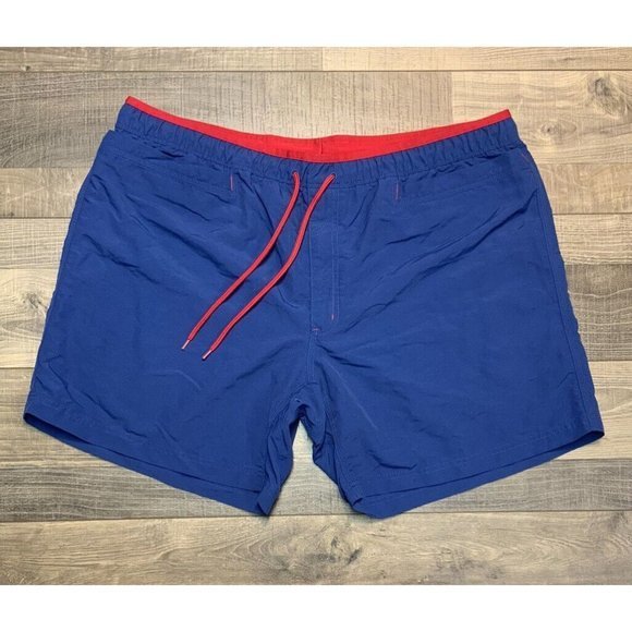 Duluth Trading‎ Co Nylon Shorts Mens Size 2XL Blue Drawstring Elastic Waist - Picture 2 of 8